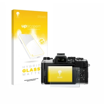 Front side of a product packaging with the brand logo upscreen. Next to it is the device Olympus OM System OM-5 Mark II shown 