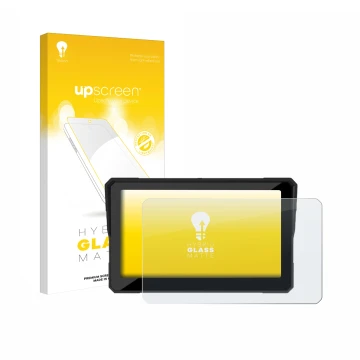 Front side of a product packaging with the brand logo upscreen. Next to it is the device Carpuride W702S Pro 7