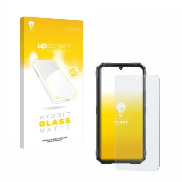 Front side of a product packaging with the brand logo upscreen. Next to it is the device Cubot King Kong 11 shown with the cor