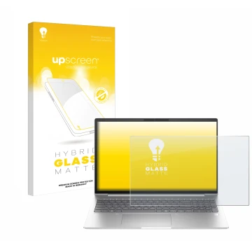 Front side of a product packaging with the brand logo upscreen. Next to it is the device HP EliteBook 6 G1i 13 shown with the 