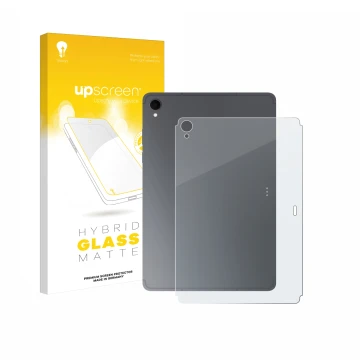Front side of a product packaging with the brand logo upscreen. Next to it is the device Samsung Galaxy Tab S11 (Back) shown w