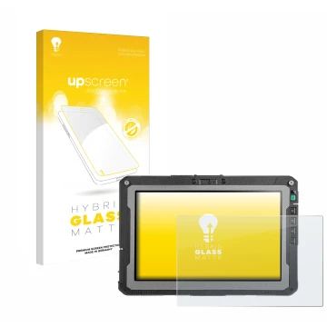 Front side of a product packaging with the brand logo upscreen. Next to it is the device Getac ZX10 G2 shown with the correspo