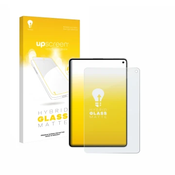 Front side of a product packaging with the brand logo upscreen. Next to it is the device Huawei MatePad Mini shown with the co