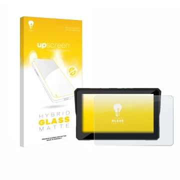 Front side of a product packaging with the brand logo upscreen. Next to it is the device Carpuride W502 Pro 5