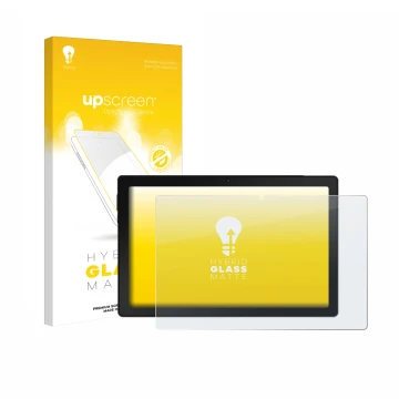 Front side of a product packaging with the brand logo upscreen. Next to it is the device MUISOO A10 10.1