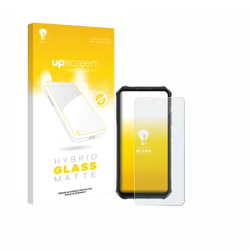 Front side of a product packaging with the brand logo upscreen. Next to it is the device Ulefone Armor X16 Pro shown with the 