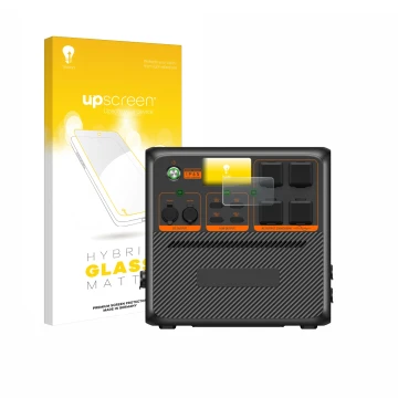 Front side of a product packaging with the brand logo upscreen. Next to it is the device Bluetti AC240P shown with the corresp