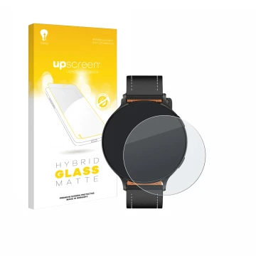 Front side of a product packaging with the brand logo upscreen. Next to it is the device Pireware Nano Smartwatch shown with t