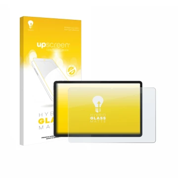 Front side of a product packaging with the brand logo upscreen. Next to it is the device Lenovo Idea Tab Plus 12.1