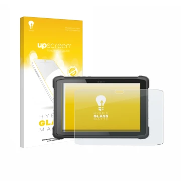 Front side of a product packaging with the brand logo upscreen. Next to it is the device Hematec SolidTab G99 10