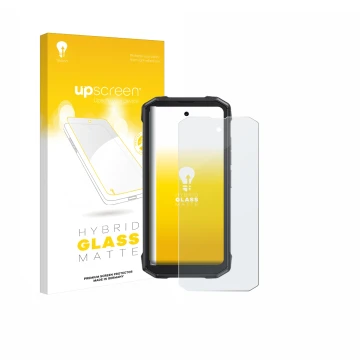 Front side of a product packaging with the brand logo upscreen. Next to it is the device Cubot King Kong Mini 4 shown with the