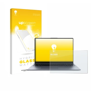 Front side of a product packaging with the brand logo upscreen. Next to it is the device Huawei MateBook D 16 2024 shown with 