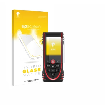Front side of a product packaging with the brand logo upscreen. Next to it is the device Leica DISTO X3 shown with the corresp