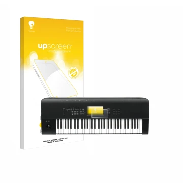 Front side of a product packaging with the brand logo upscreen. Next to it is the device KORG Nautilus 61 shown with the corre