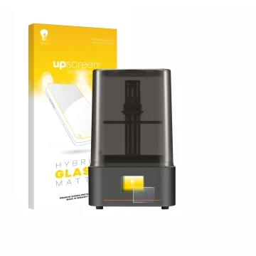 Front side of a product packaging with the brand logo upscreen. Next to it is the device Anycubic Photon Mono 4 shown with the