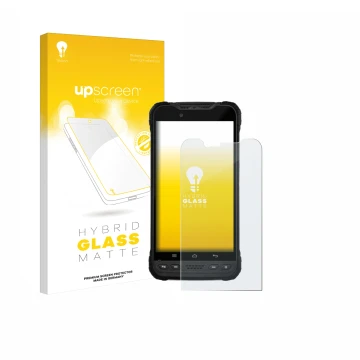 Front side of a product packaging with the brand logo upscreen. Next to it is the device Zebra Xplore M60 shown with the corre