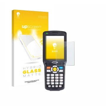 Front side of a product packaging with the brand logo upscreen. Next to it is the device Unitech HT510 shown with the correspo