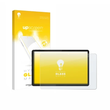 Front side of a product packaging with the brand logo upscreen. Next to it is the device Lenovo Tab K12 ZAGJ0153SE shown with 