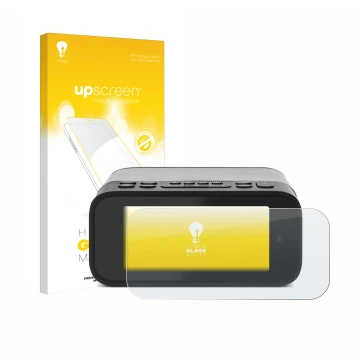 Front side of a product packaging with the brand logo upscreen. Next to it is the device TechniSat Digitradio 52 BT shown with