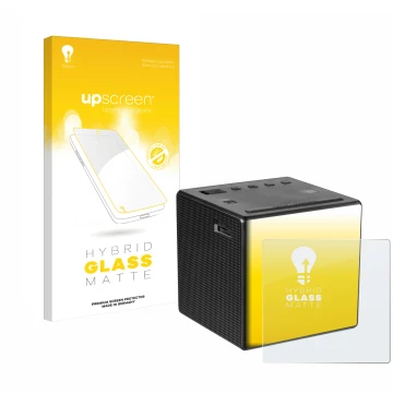 Front side of a product packaging with the brand logo upscreen. Next to it is the device Sony ICF-C1 shown with the correspond