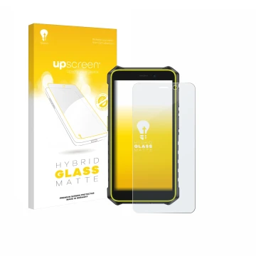 Front side of a product packaging with the brand logo upscreen. Next to it is the device Ulefone RugKing 2 Pro shown with the 