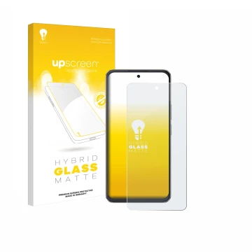 Front side of a product packaging with the brand logo upscreen. Next to it is the device Cubot Note 60 shown with the correspo
