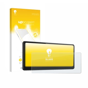 Front side of a product packaging with the brand logo upscreen. Next to it is the device CarpodGo T3 Pro 8.9
