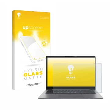 Front side of a product packaging with the brand logo upscreen. Next to it is the device ASUS ExpertBook P5 G2 shown with the 