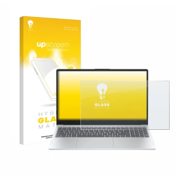 Front side of a product packaging with the brand logo upscreen. Next to it is the device HP OmniBook 3 14