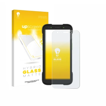 Front side of a product packaging with the brand logo upscreen. Next to it is the device Zebra TC701 shown with the correspond