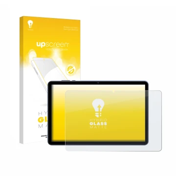 Front side of a product packaging with the brand logo upscreen. Next to it is the device WOREGOO M283-EEA 10.1