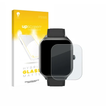 Front side of a product packaging with the brand logo upscreen. Next to it is the device FORRLITE Smartwatch 2.01