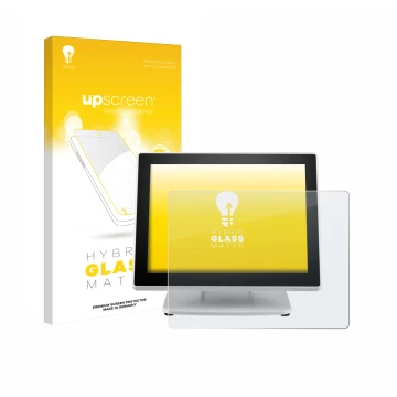 Front side of a product packaging with the brand logo upscreen. Next to it is the device Posiflex PS-3615-G2 shown with the co