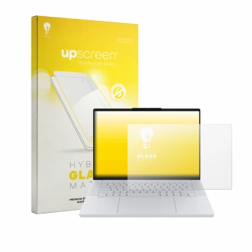 Front side of a product packaging with the brand logo upscreen. Next to it is the device Lenovo Googlebook 15 shown with the c
