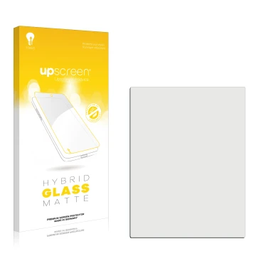 Front side of a product packaging with the brand logo upscreen. Next to it is the corresponding screen protector.
