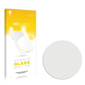Front side of a product packaging with the brand logo upscreen. Next to it is the corresponding screen protector.
