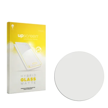 Front side of a product packaging with the brand logo upscreen. Next to it is the corresponding screen protector.