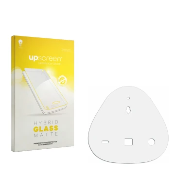 Front side of a product packaging with the brand logo upscreen. Next to it is the corresponding screen protector.