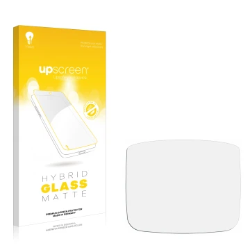 Front side of a product packaging with the brand logo upscreen. Next to it is the corresponding screen protector.