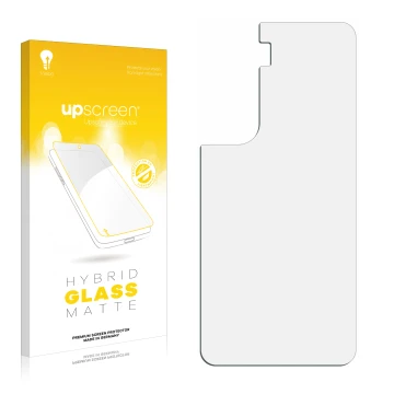 Front side of a product packaging with the brand logo upscreen. Next to it is the corresponding screen protector.