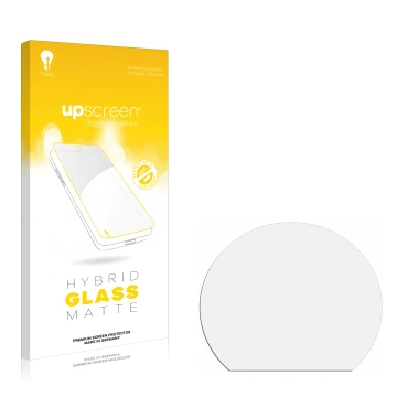 Front side of a product packaging with the brand logo upscreen. Next to it is the corresponding screen protector.