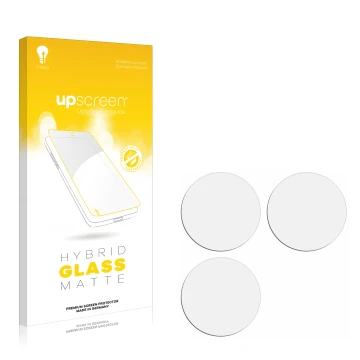 Front side of a product packaging with the brand logo upscreen. Next to it is the corresponding screen protector.