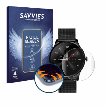 Front side of a product packaging with the brand logo Savvies. Next to it is the device KKmoon K88H shown with the correspondi