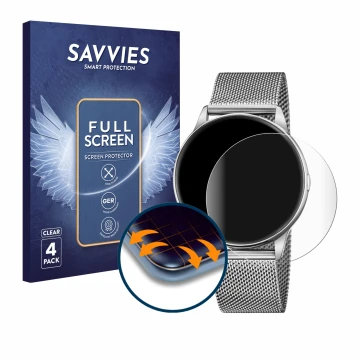 Front side of a product packaging with the brand logo Savvies. Next to it is the device Lotus Smartime 50000/1 shown with the 
