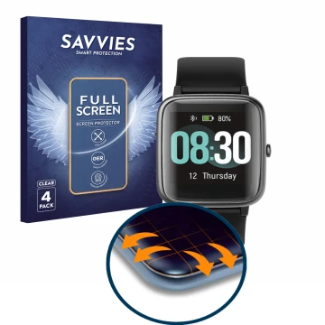 Front side of a product packaging with the brand logo Savvies. Next to it is the device Hafury ID205L shown with the correspon