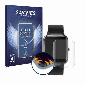 Front side of a product packaging with the brand logo Savvies. Next to it is the device Yamay SW021 shown with the correspondi