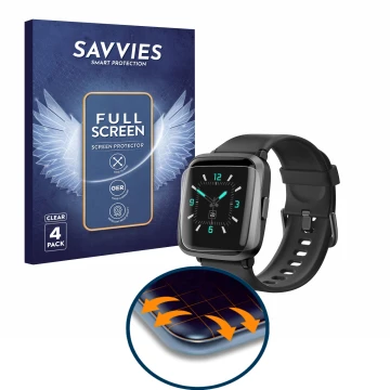 Front side of a product packaging with the brand logo Savvies. Next to it is the device Aiorx 205S shown with the correspondin