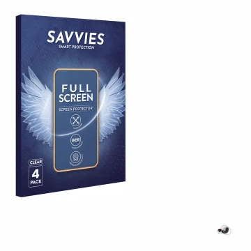 Front side of a product packaging with the brand logo Savvies. Next to it is the device Apple AirTag shown with the correspond