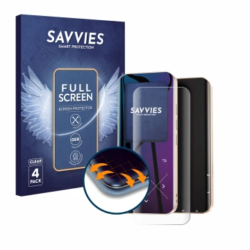 Front side of a product packaging with the brand logo Savvies. Next to it is the device AGPtek A09X shown with the correspondi