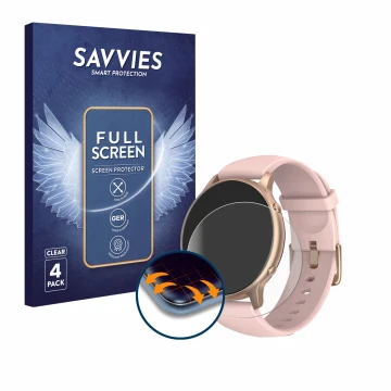 Front side of a product packaging with the brand logo Savvies. Next to it is the device TUYOMA LW36 1.3
